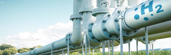 Hydrogen gas pipes